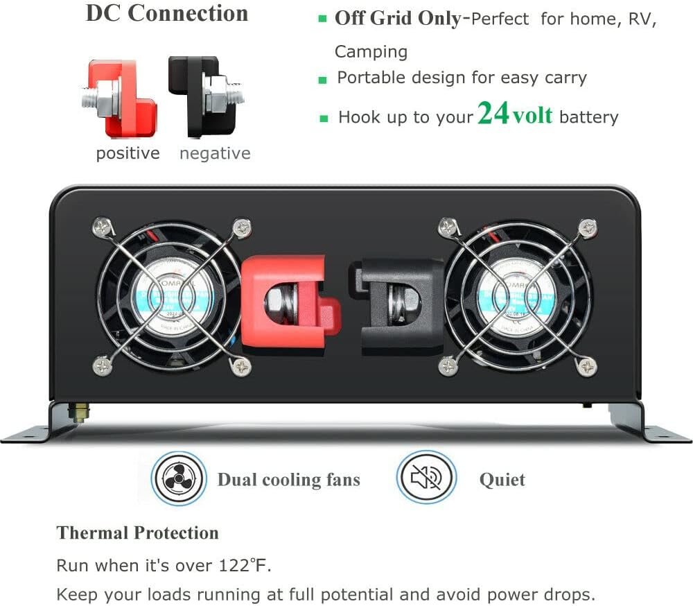 3000W Pure Sine Wave Solar Pow - огляд і ціна Inverter Pure Sine Wave 60Hz 120V 3000W